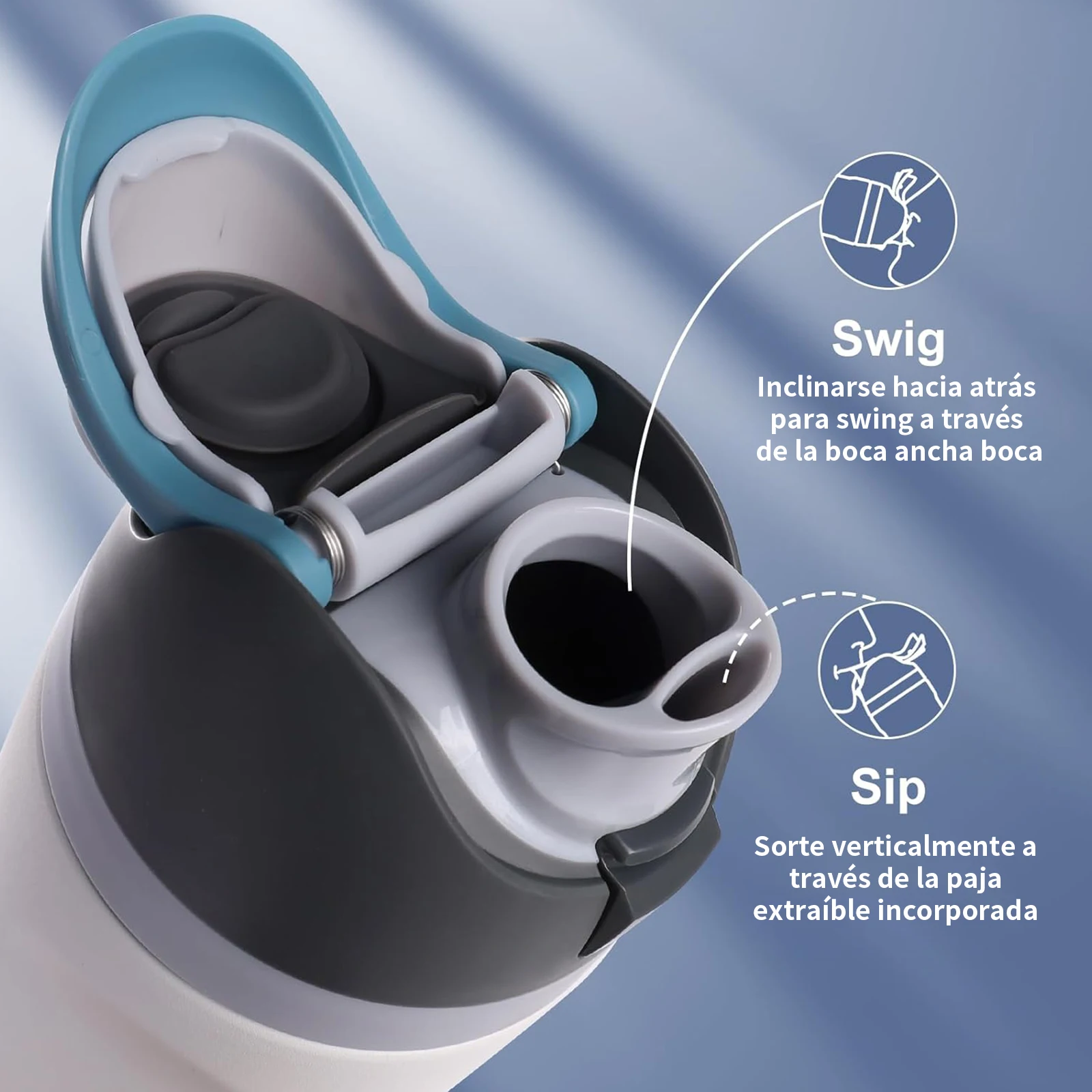 ウォーターボトル用交換蓋、16オンス、24オンス、32オンス、40オンスボトル用プレミアムアクセサリー ﻿