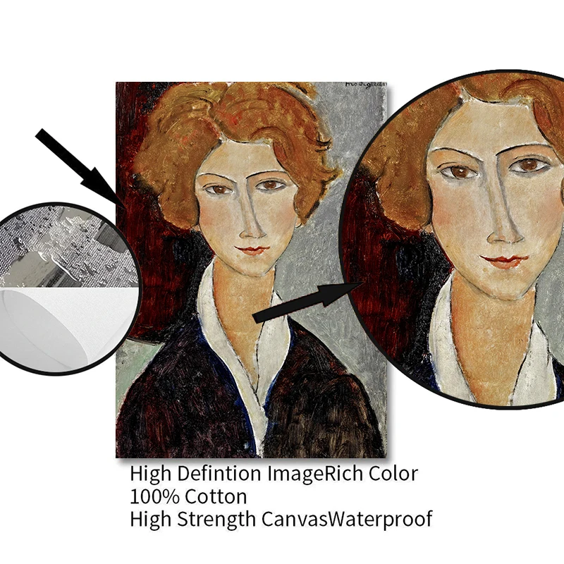 Classical Amedeo Modigliani Canvas Painting Posters and Prints Wall Art Pictures for Living Room Home Wall Decoration Cuadros