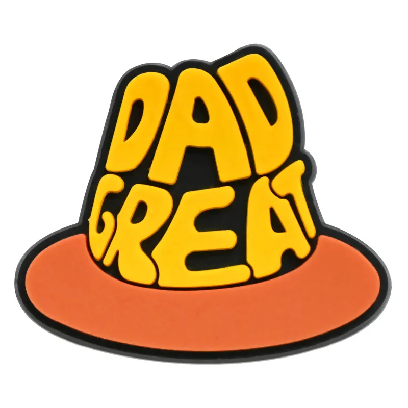 مختلط أنا أحب بابا النعال البلاستيكية زر الحذاء السحر سوبر بابا تسد اكسسوارات DIY رجل جراب هاتف هدايا عيد الأب X-mas #5