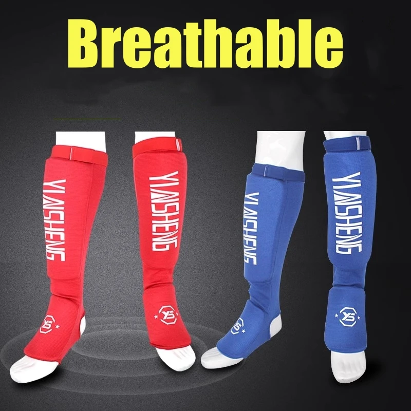 Protège-tibia de boxe en coton MMA, protection du cou-de-pied et de la cheville, protection des pieds, coussinet de kickboxing TKD, protection de soutien des jambes d'entraînement Muaythai