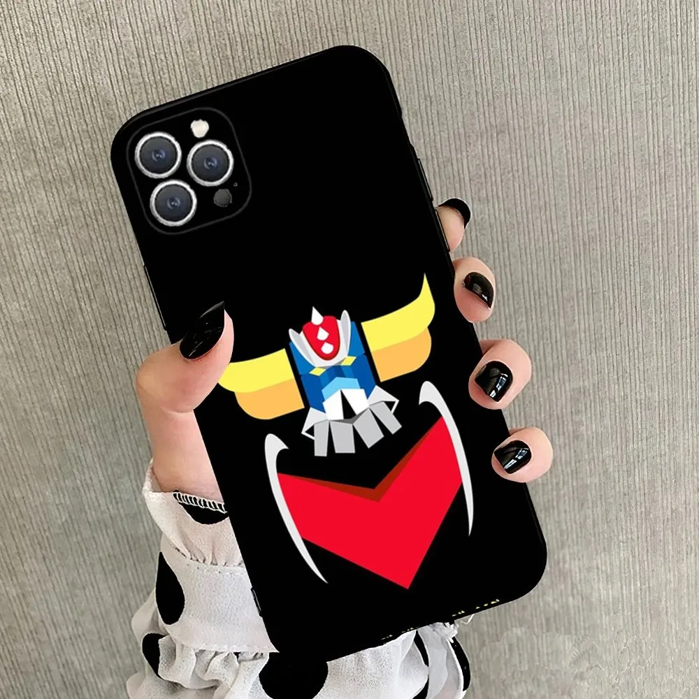 UFO Robot Goldorak  Phone Case For iPhone 15,14,13,12,11,Plus,Pro Max,XS,X,XR,SE,Mini,8,7 Soft Silicone Black Cover