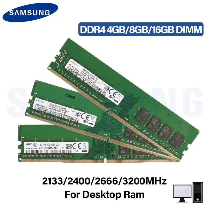 

Samsung Memoria DDR4 8GB 4GB 16GB RAM 3200MHz 2666MHz 2400MHz 2133MHz Desktop RAM 1.2V DIMM PC-21300 25600