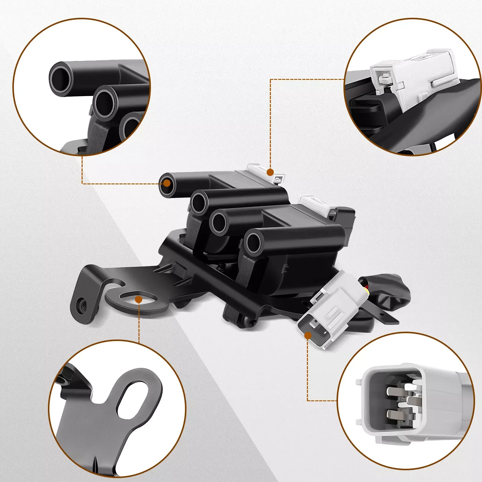 1788281, GN10416 Ignition Coil Fits for  Hyundai Elantra Tiburon Tucson 2.0L Kia 2004 2005 2006 Ignition Coil Pack 2730123700