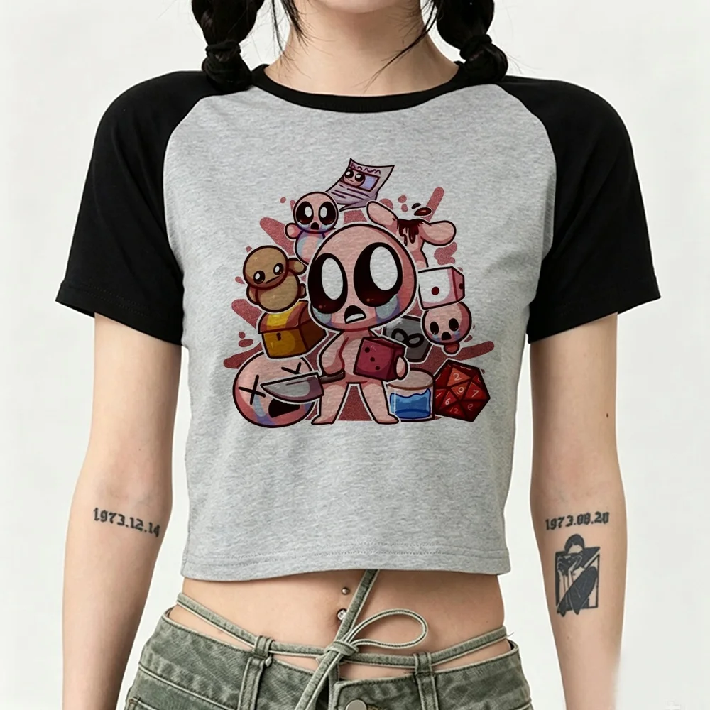 the Binding of Isaac crop top teen emo streetwear gyaru korean fashion t-shirt streetwear emo scene  anime