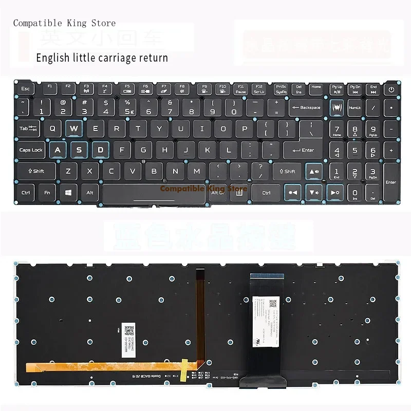 d US Language Backlight Keyboard For Acer AN515-54/55/43 AN715-51 N18C3 N18C4 N18I2 N18I3 ﻿