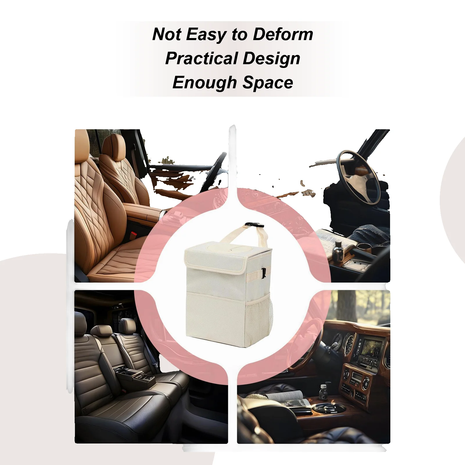 

Автомобильные мусорные баки, герметичный органайзер для хранения на заднем сиденье, автомобильное мусорное ведро для грузовика, внедорожника, дорожных поездок, выходных, прогулок