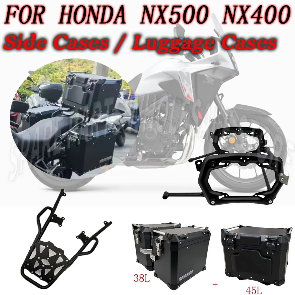 

Motorcycle Side Box Saddlebag Aluminum Alloy Quick Release Waterproof Motorcycle Side Luggage Storage Box For HONDA NX500 NX400