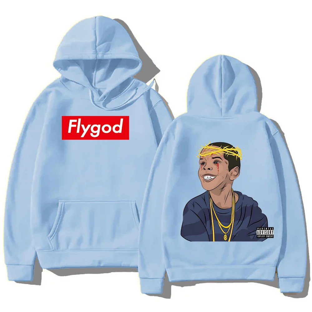 ملابس كلاسيكية كلاسيكية لموسيقى الراب من Westside Gunn Flygod سترات بغطاء للرأس مطبوعة على الجانبين بلوفرات كبيرة الحجم للجنسين