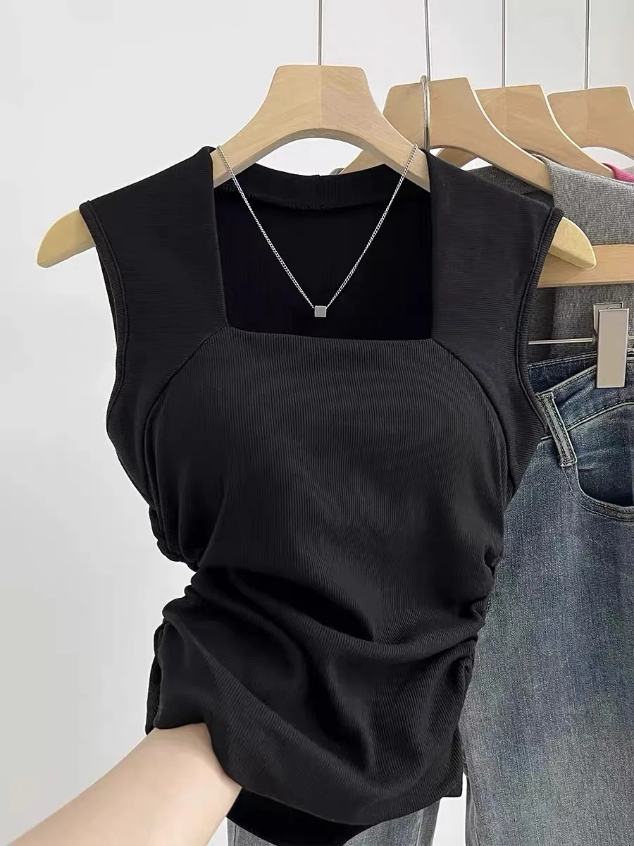 Pure Cotton Strap Vest Women's Spring Summer New Style plus Size Inner Wear Sexy Outerwear Slim Fit Sleeveless Top
