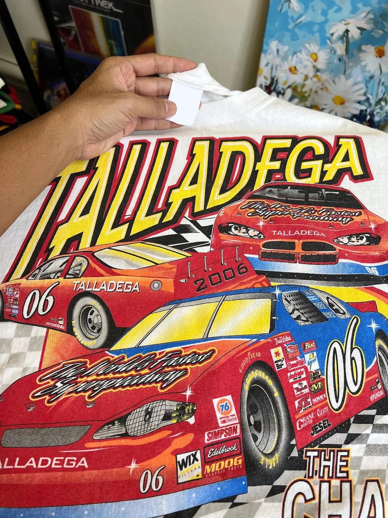Vintage 2006 NASCAR Talladega Superspeedway Graphic T-Shirt Cotton Men Women Streetwear Tee