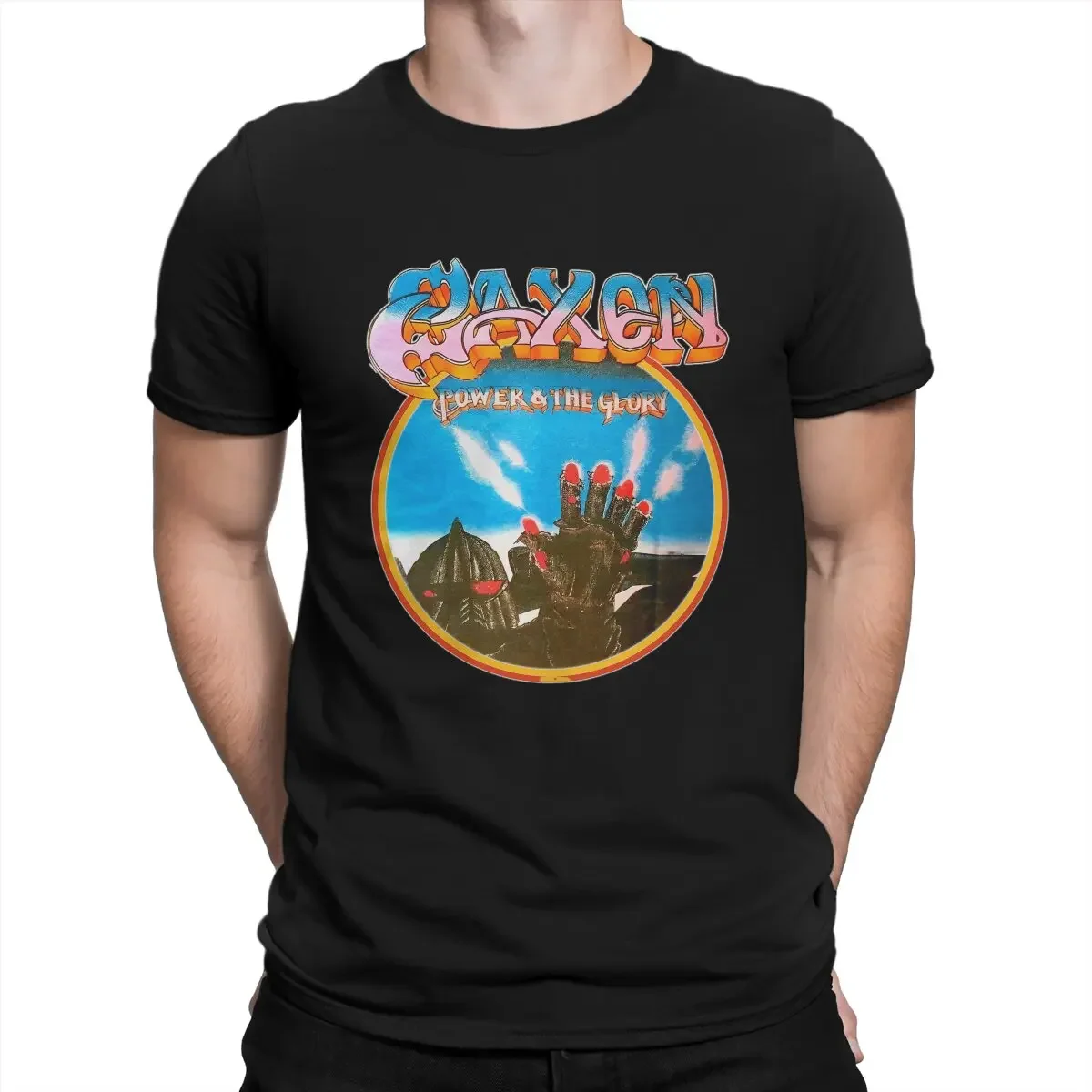 Saxon Power The Glory Hip Hop TShirt British Classic Metal Band Casual T Shirt Hot Sale T-shirt For Adult