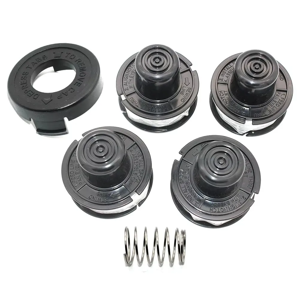 4PKS Spool and Line Bump Feed Fits Black & Decker GLC500 ST200 ST300 ST400 ST1000 GL250 GL310 GL360 Strimmers A6226