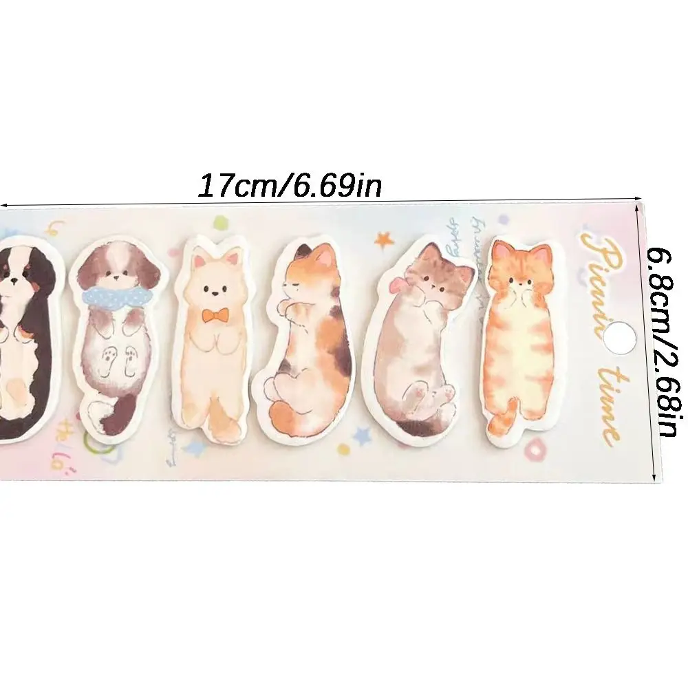 Cartoon Animal Sticky Notes File Classification Planner Organization Cat Index Tabs Note Mark Subjects Bookmarks Office Use