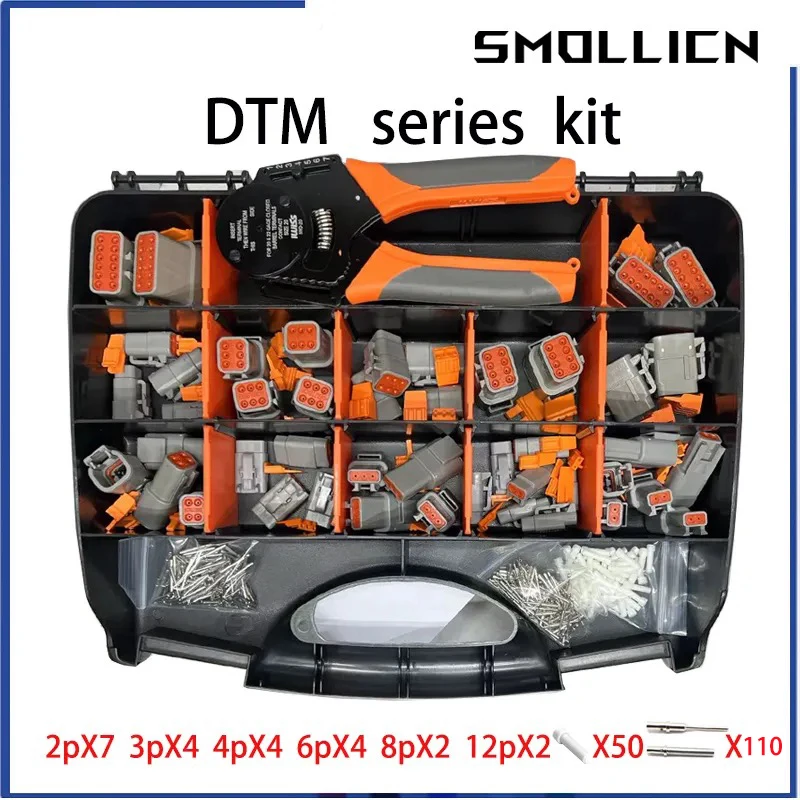 

324 Pcs DTM Waterproof Connector Kit Repair Tool Box DTM06-2S DTM04-2P DTM06-3S DTM04-3P DTM06-4S DTM04-4P DTM06-12S DTM04-12P