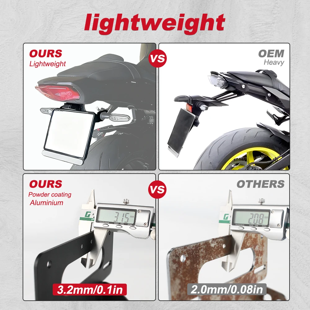 For YAMAHA MT-10 FZ-10 2017-2026 MT-10/SP 2022 2023 2024 2025 2026 Motorbike Rear Tail Tidy License Plate Fender Eliminator Kit