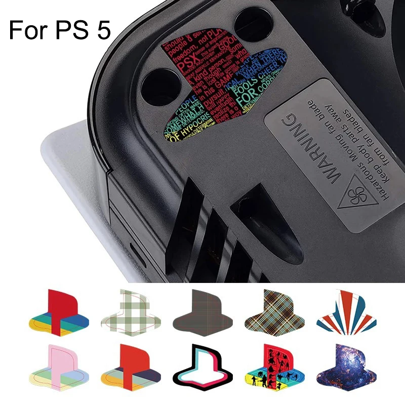 6/12Pcs Skin Stickers for PS5 Console Vinyl Decal Skins Custom Design Skin Sticker for Playstation 5 Console Creative Decals