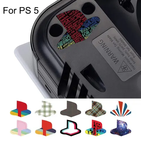 6/12Pcs Skin Stickers for PS5 Console Vinyl Decal Skins Custom Design Skin Sticker for Playstation 5 Console Creative Decals