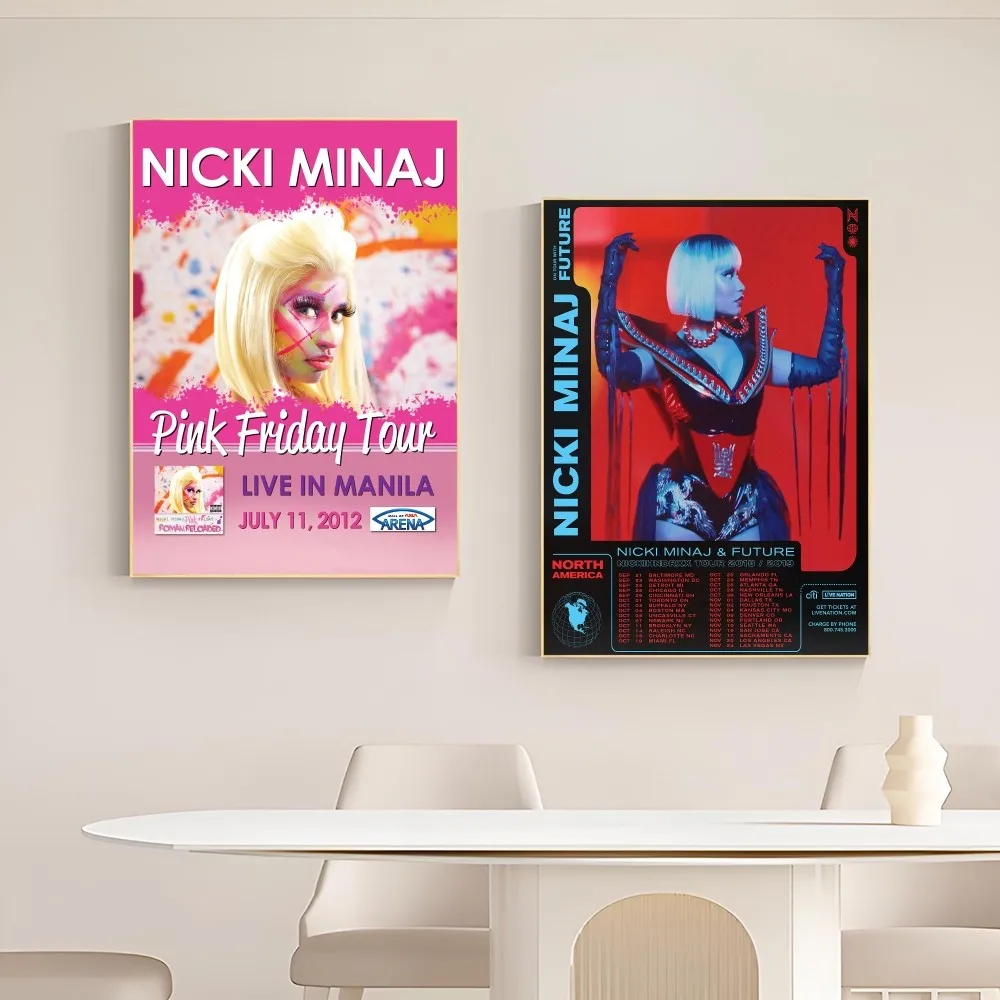 1pc Rapper N-nicki Minaj Poster Good Quality Prints And Posters Vintage Room Home Bar Cafe Decor Aesthetic Art Wall Painting