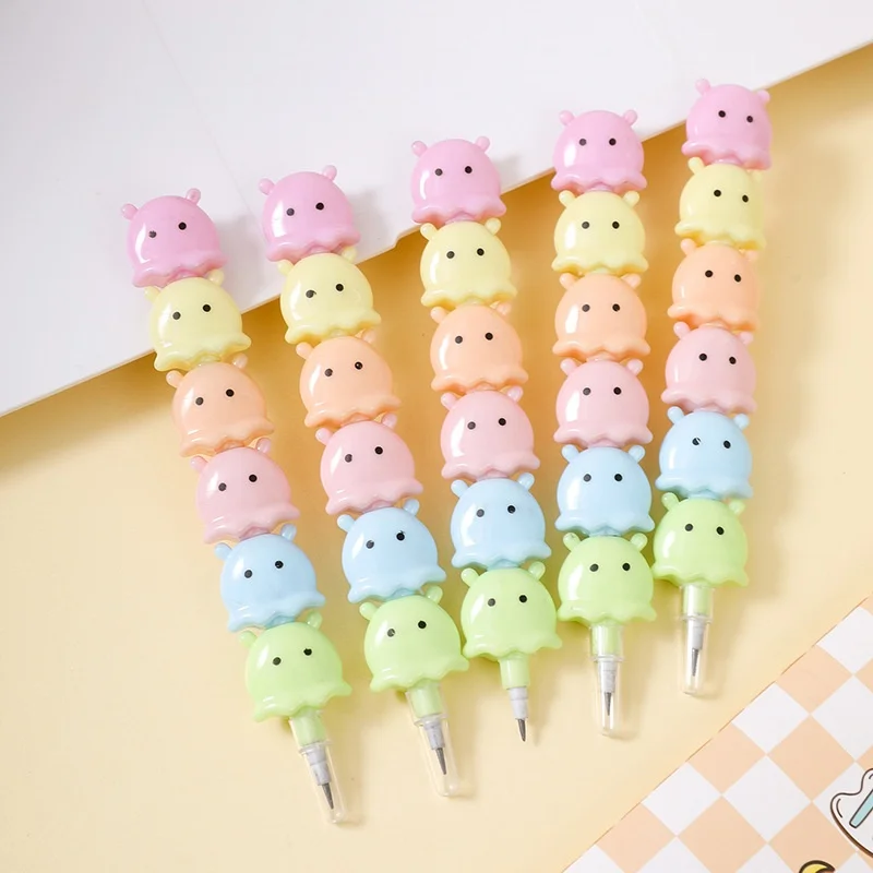36pcs/lot Creative Squid Removable Pencil Cute 0.5MM Drawing Writing Pen School Office Supplies