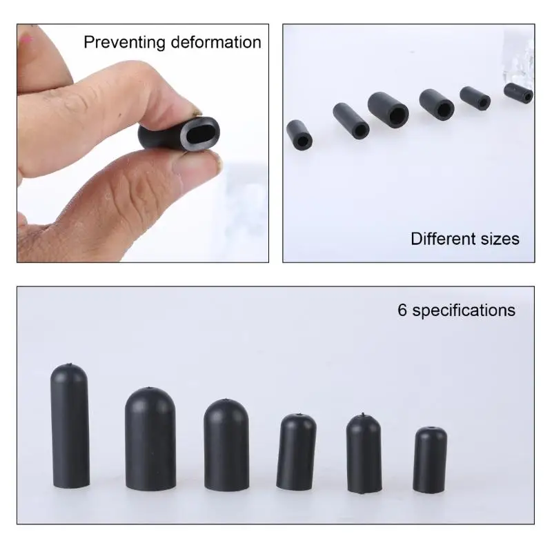 Rubber Cable Grommets Set, 80Pieces in 6Size for Cable Protect