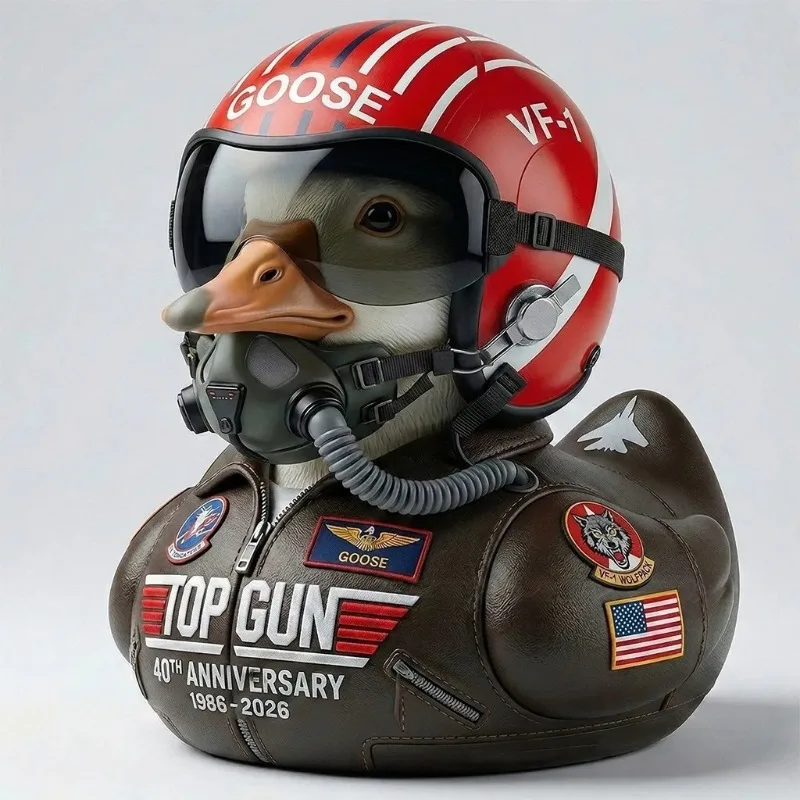 TOP GUN 40th Anniversary Duck Resin Figurine 1986-2026 Aviation Pilot Collectible Statue Creative Desktop Decor