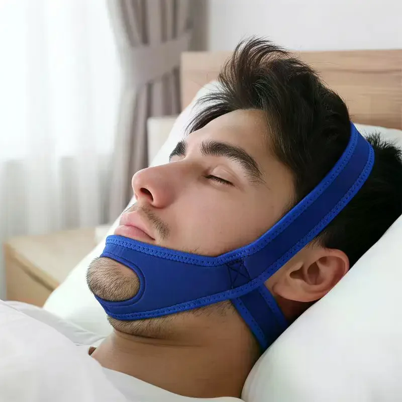1Pcs Anti Apnea Jaw Solution Sleep Support Apnea Belt Neoprene Anti Snore Stop Snoring Chin Strap Belt Adjustable SleepCare Tool