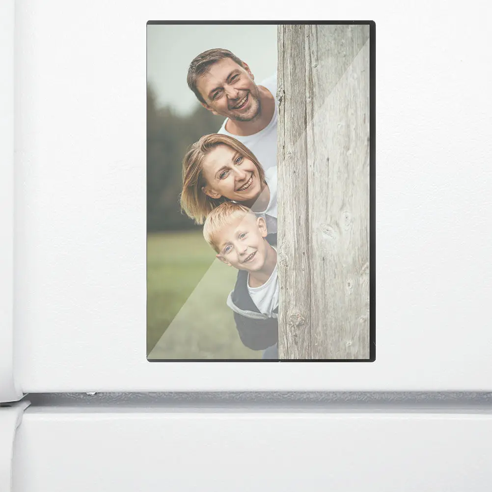 15Pcs Magnetic Picture Frames Transparent PVC Slim Design Fridge Photo Magnet Frames for Refrigerator Locker Whiteboard