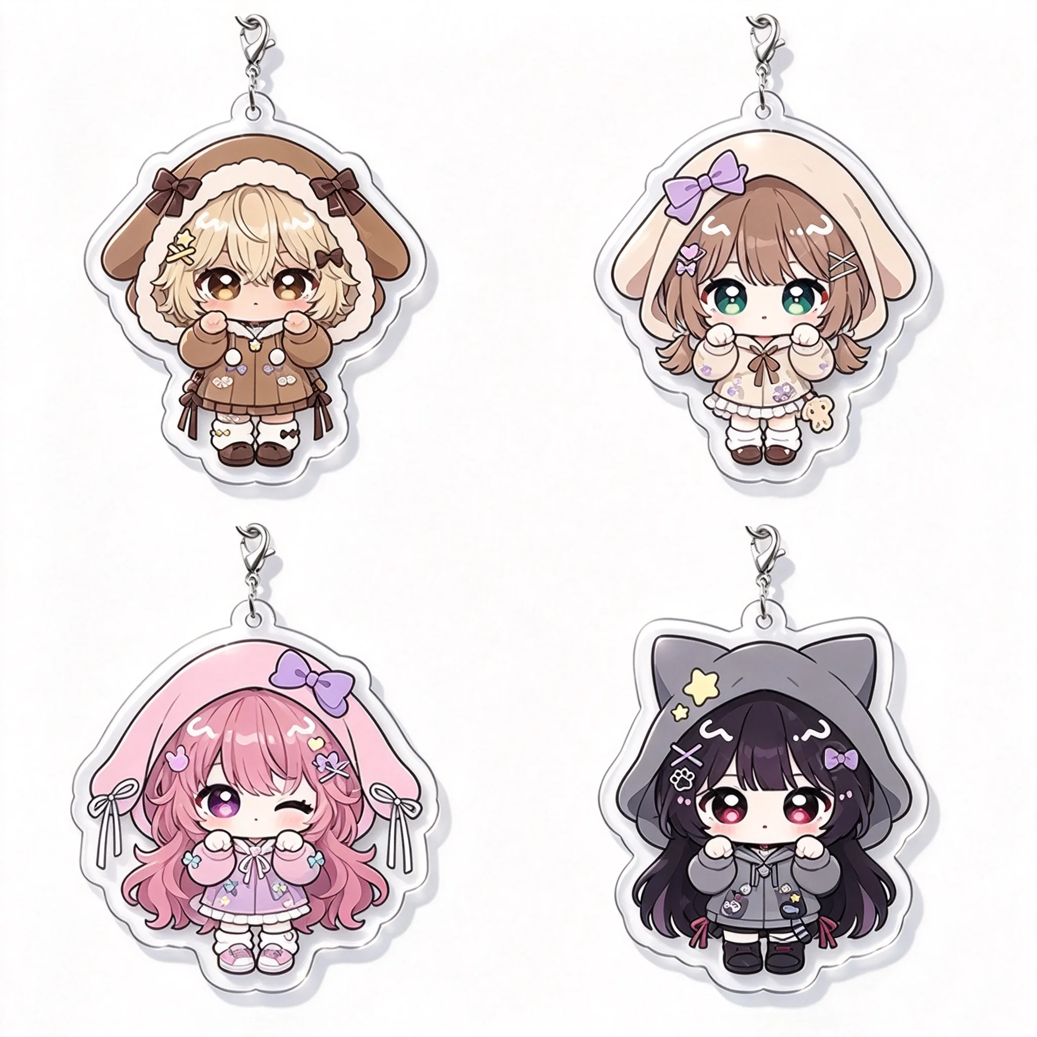 GL I Want to Love You Till Your Dying Day Totsuki Sheena Kagari Mimi Q-Style Acrylic Pendant Keychains Bag Charm