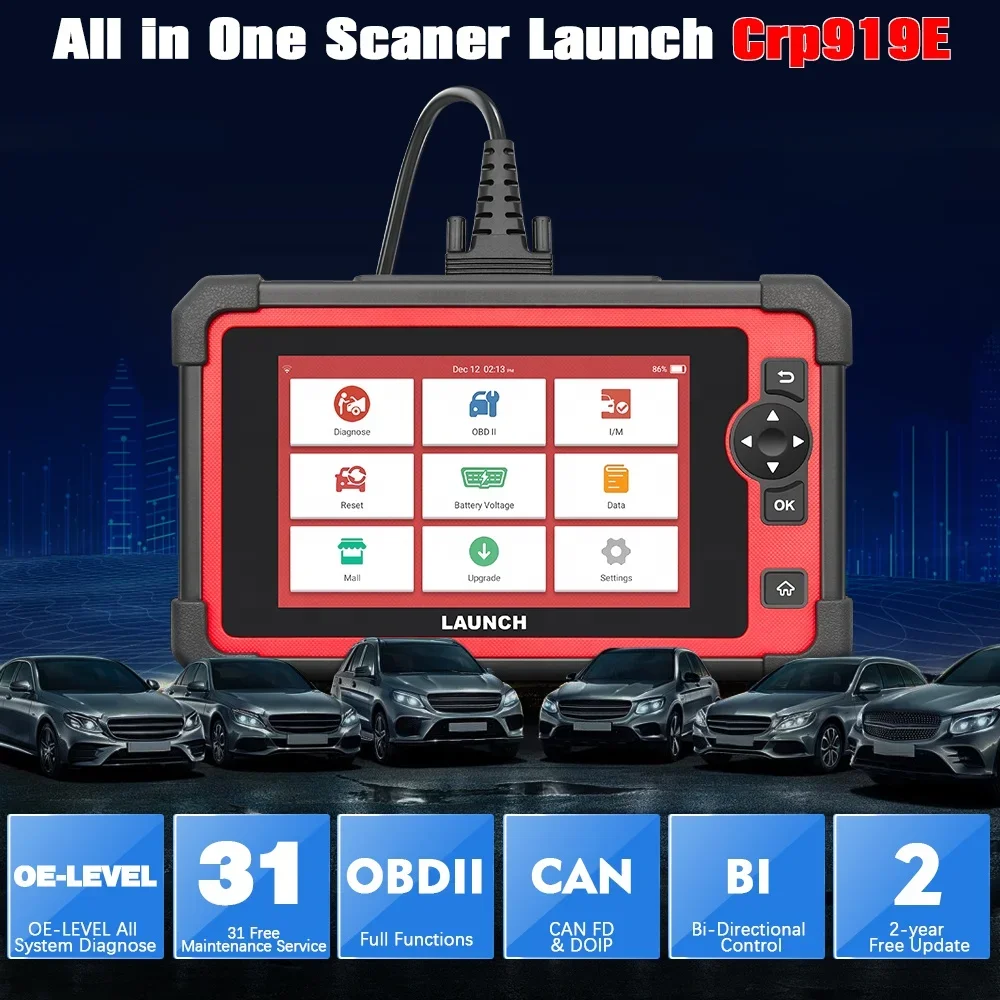 Professional Automotive Scanner . X431 CRP919E Full System Car Diagnostic Tool CRP 919E 2 Scanner Code Reader