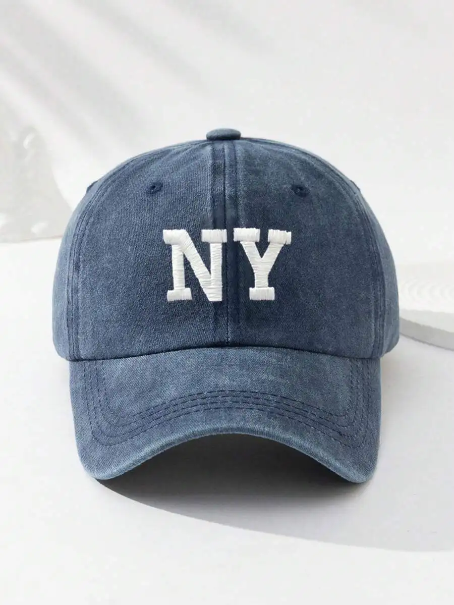 

Mens Embroidered Washed Baseball Cap Adjustable Snapback Hat For Summer Beach Festival