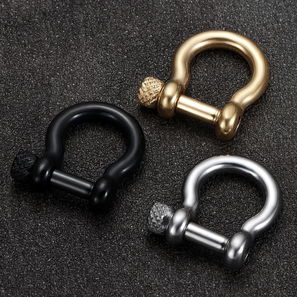 Stainless Steel Horseshoe Toggle Clasp DIY Leather Bracelet Connector Hooks for Jewelry Making Supplies Accessories