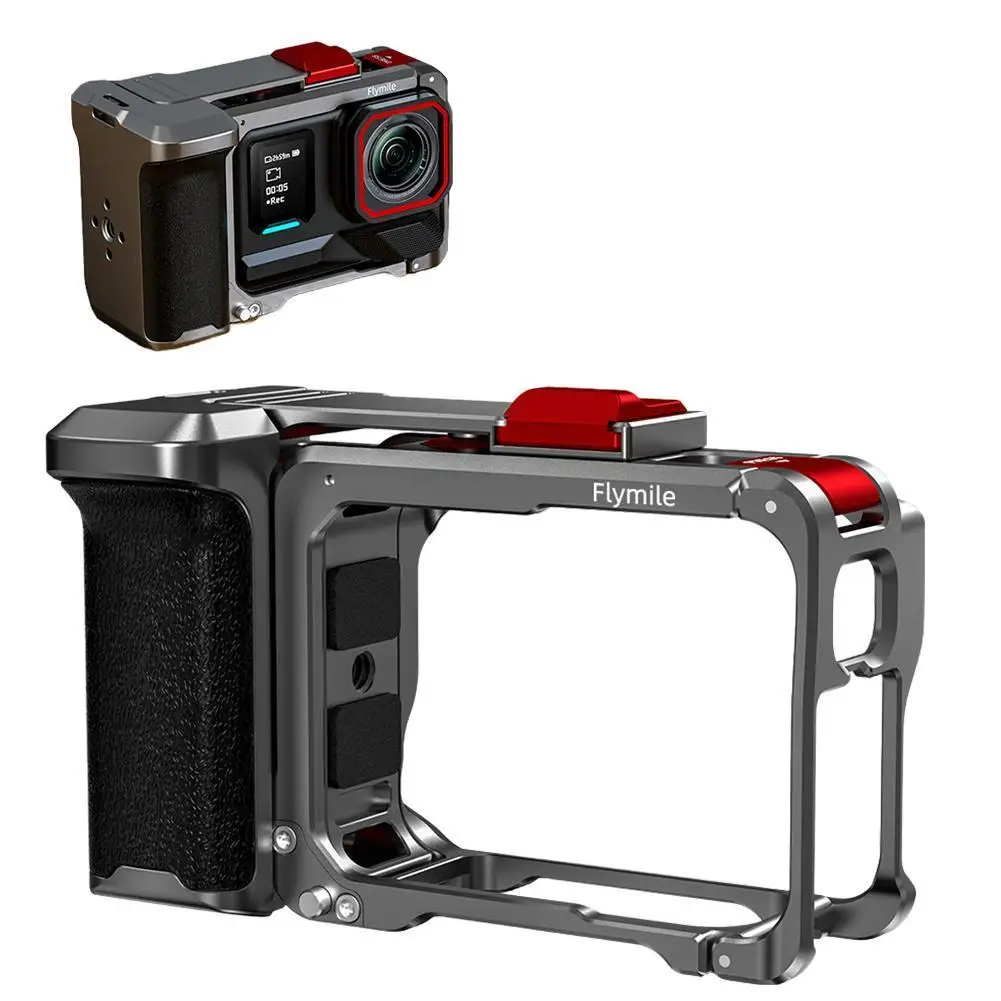 for-insta360-ace-ace-pro1-2-metal-street-photo-vlog-grip-mount-metal-quick-release-rabbit-cage-ergonomic-design-comfortable-grip