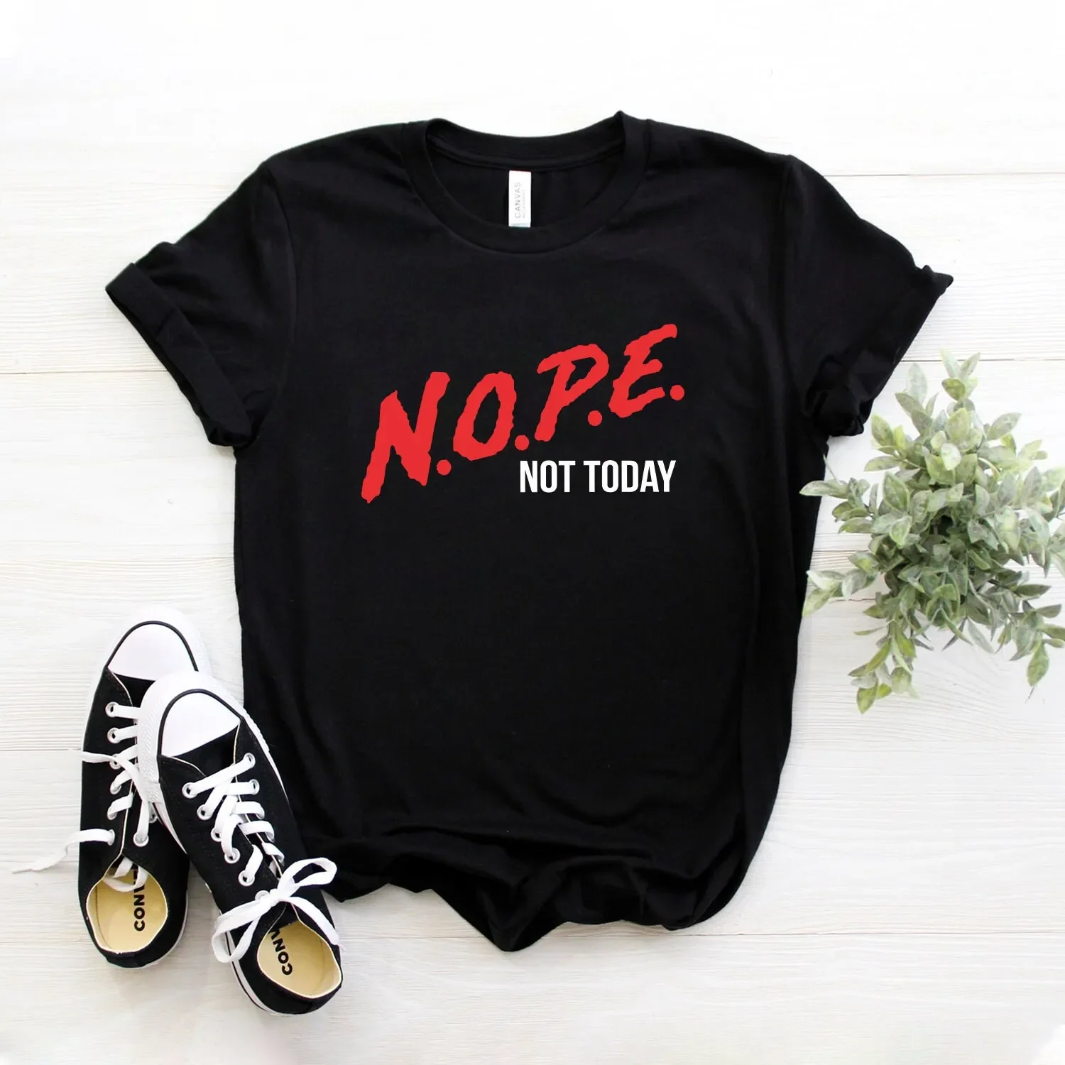 Nope Not Today T Shirt Popular Procrastinator Dare Vintage 90S Softstyle