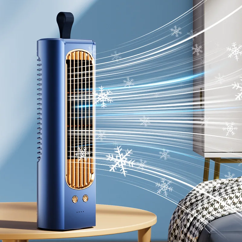 2024 New Electric Fan Home Small Shakeable Head Circulation Fan Office Desktop Stand and Lie Mini Tower Fan Three speed Automati