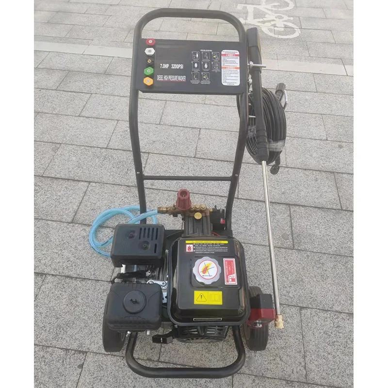 High-Pressure Fuel-Powered Cleaner, 7HP Commercial-Grade High-Power Engine, Includes Spray Gun Extension Pole