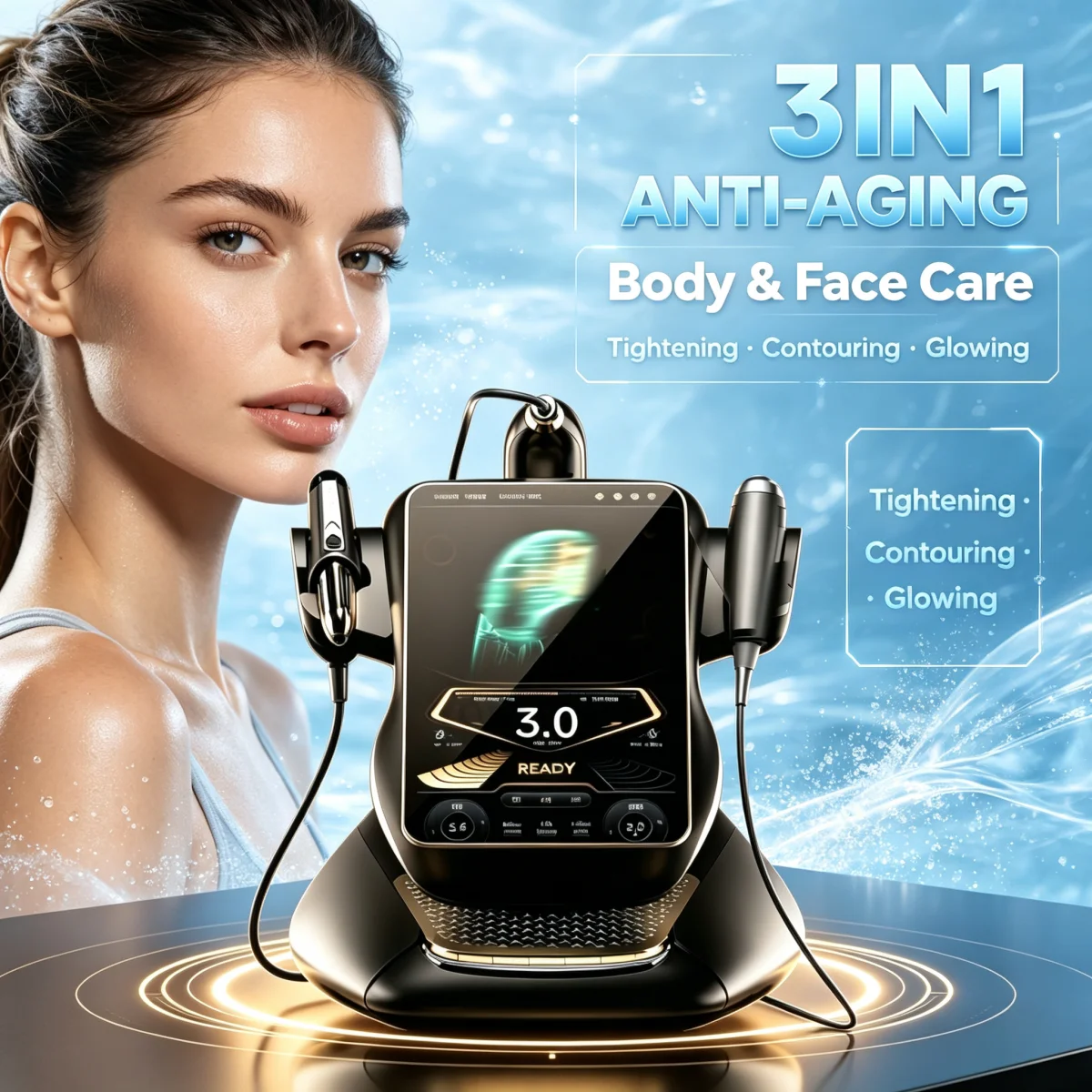 360MAX 25D HiFU Non Invasive 3 In 1 Machine Facial Slimming Anti Aging Body Firming Professional Beauty Treatment Device