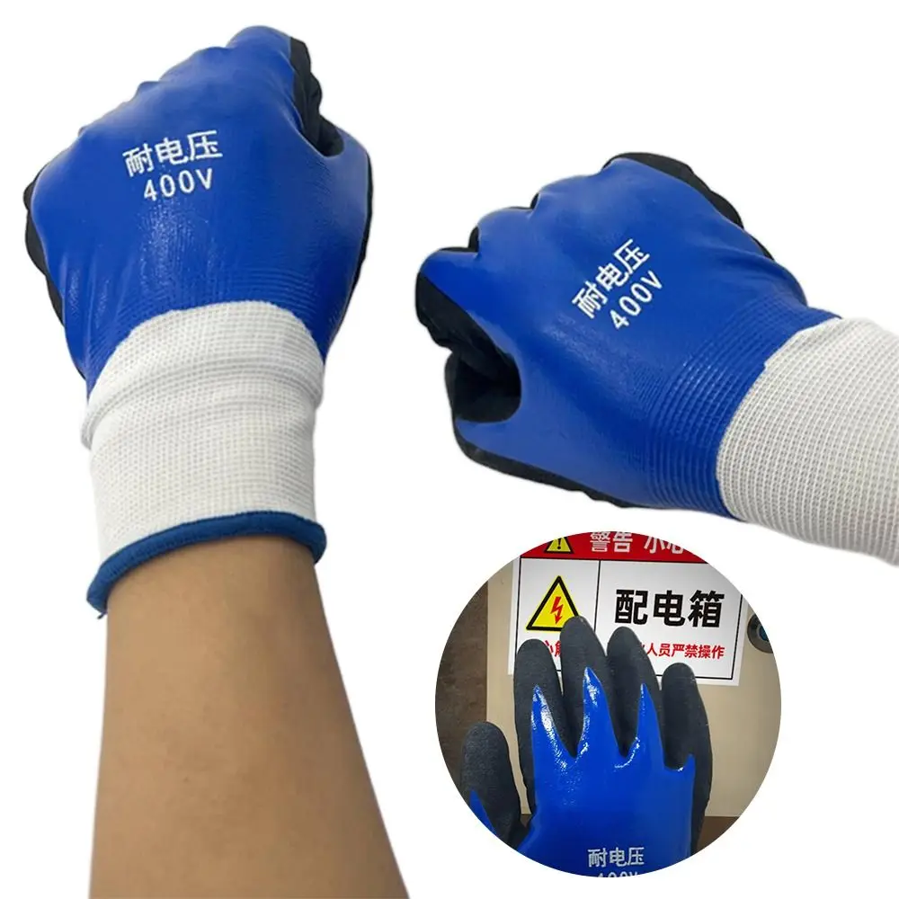 Blue Electrician Insulating Gloves High Elasticity Rubber Touch Screen Glove Protective Industrial Work Safe Gloves Electrical