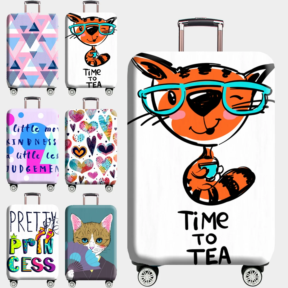 

Luggage Protective Case Cover 18-28inch Fashion Trolley Box Covers Reusable Dust Cover Wear Resistant Travel Accessories