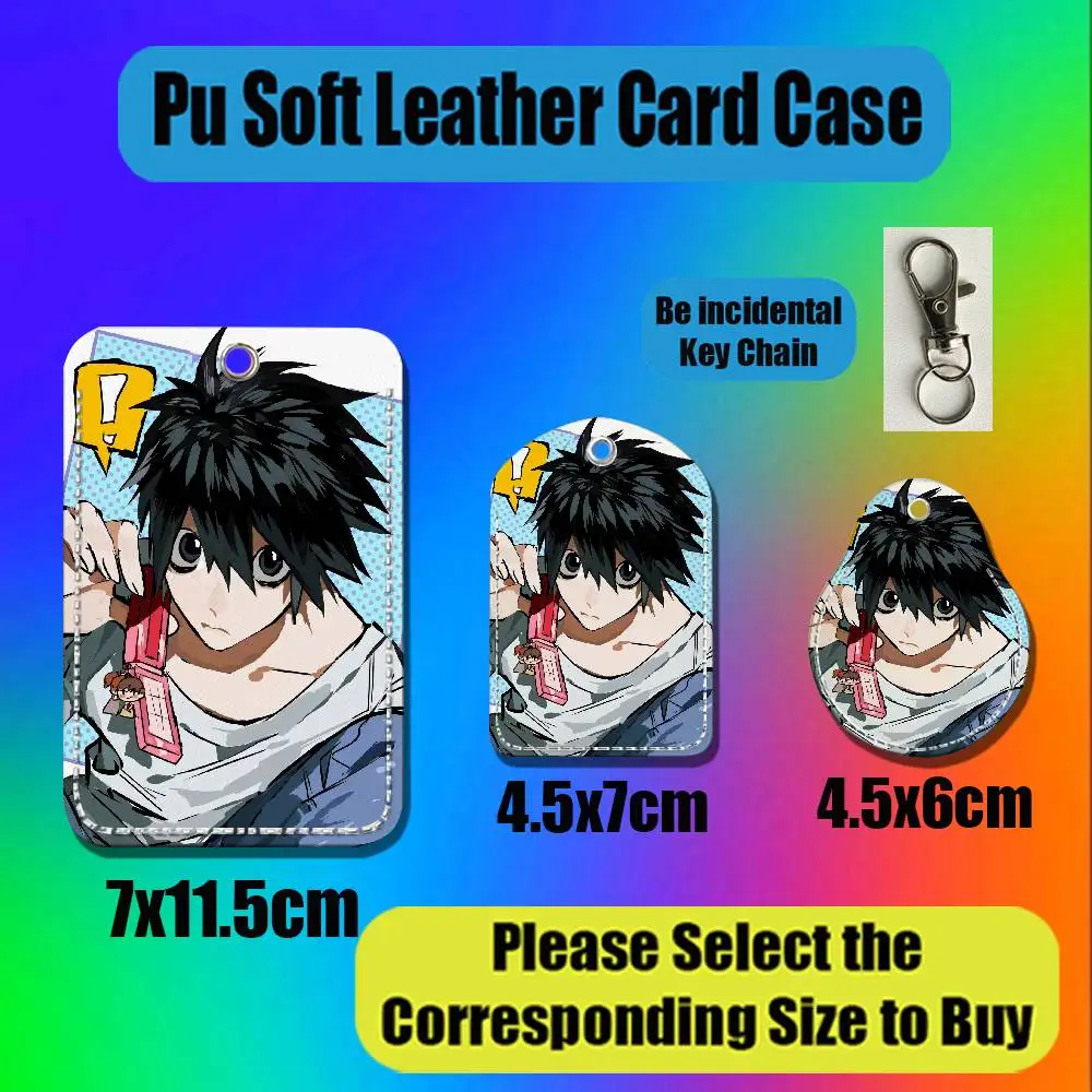 For Death Note L Lawliet Misa For AirTag Case Card Holder Keychain ID Credit Bank Access Badge For Air Tag Case Shell