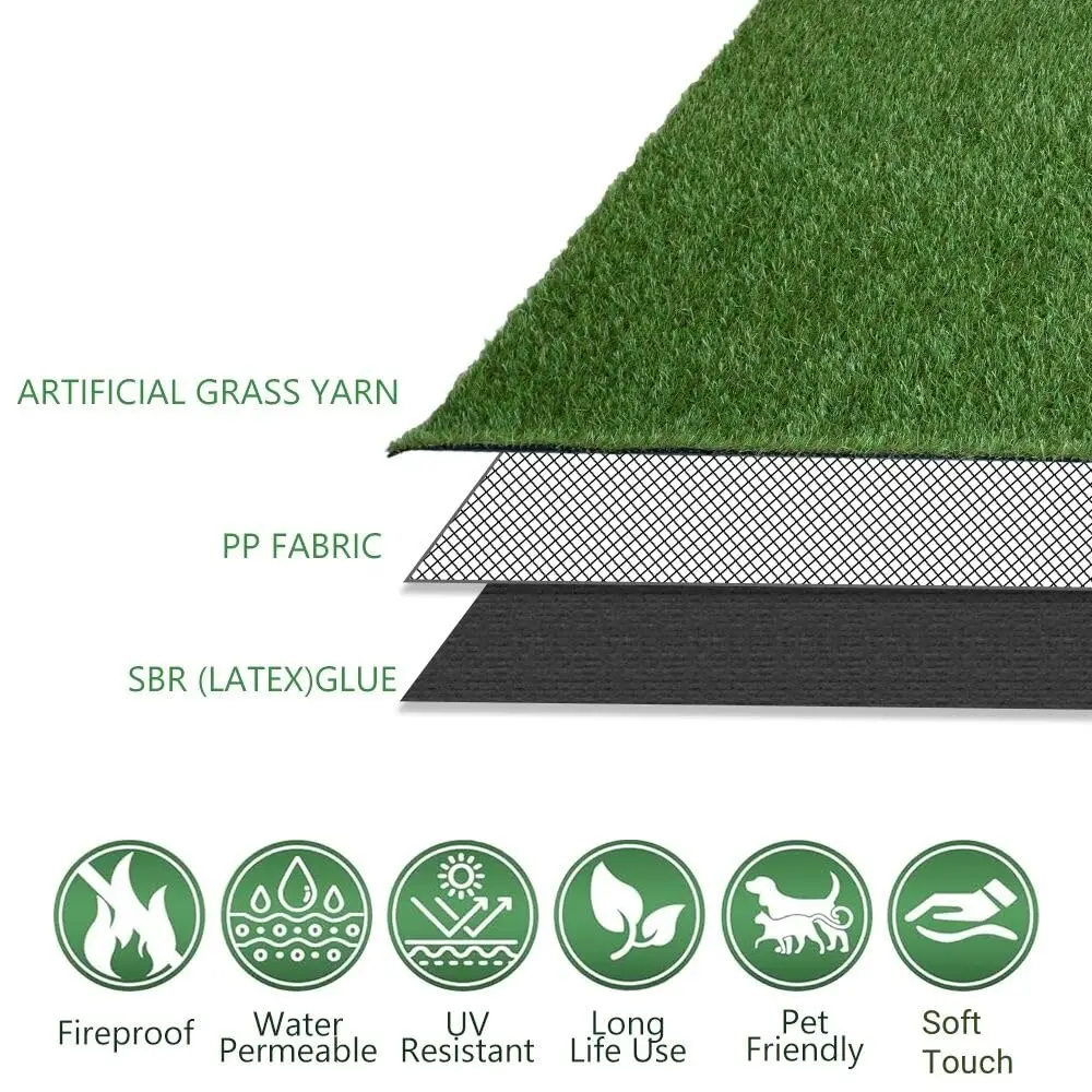 Artificial Turf Synthetic Grass 12 X 15 Feet,Fake Faux Grass Rug 0.8
