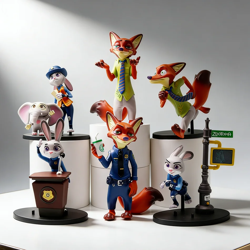 Hot Disney Zootopia Serie Goede Zitten Blind Box Beeldjes Leuke Judith Nick Flash Finnick Desktop Ornamenten Kinderen Verjaardagscadeautjes