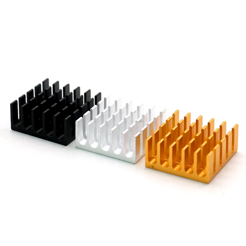 5PCS/Aluminum heat sink 22*22*10MM chip heat sink router CPU electronic heat sink silver/black/gold