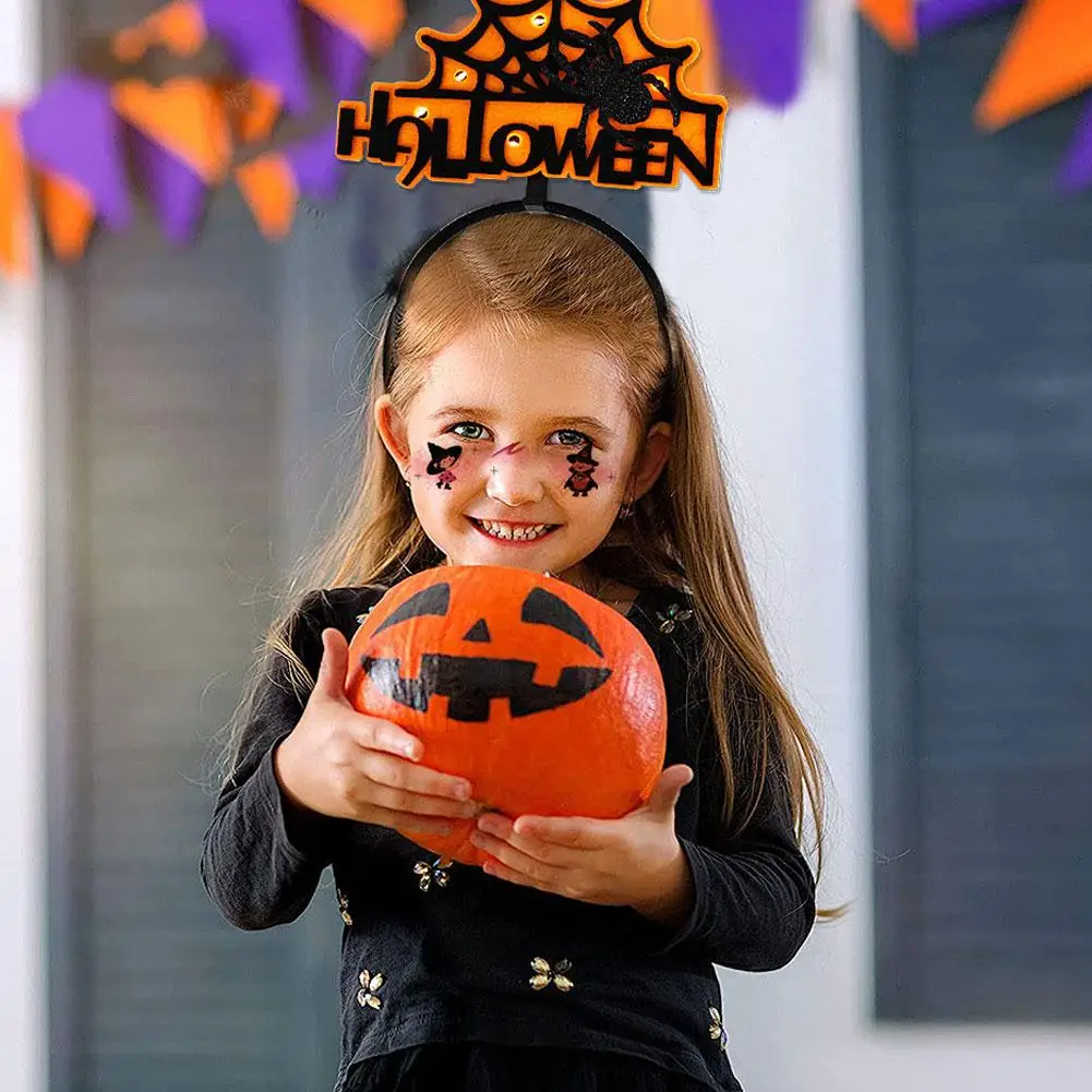 

Наклейки для лица на Хэллоуин, детская живопись на лице, фестиваль, украшение для выступлений, милый мультяшный волшебный эльф, временные татуировки, патчи