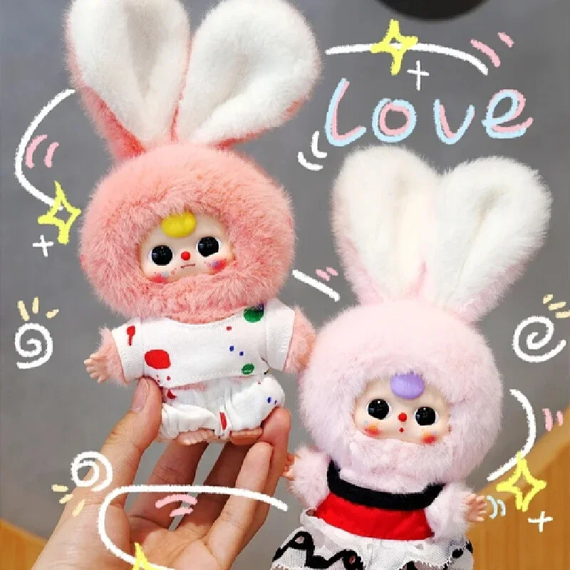 

Baby Three Mini Little Rabbit Series Plush Blind Box Cute Action Figure Surprise Bag Mystery Box Keychain Pendant Anime Doll Toy