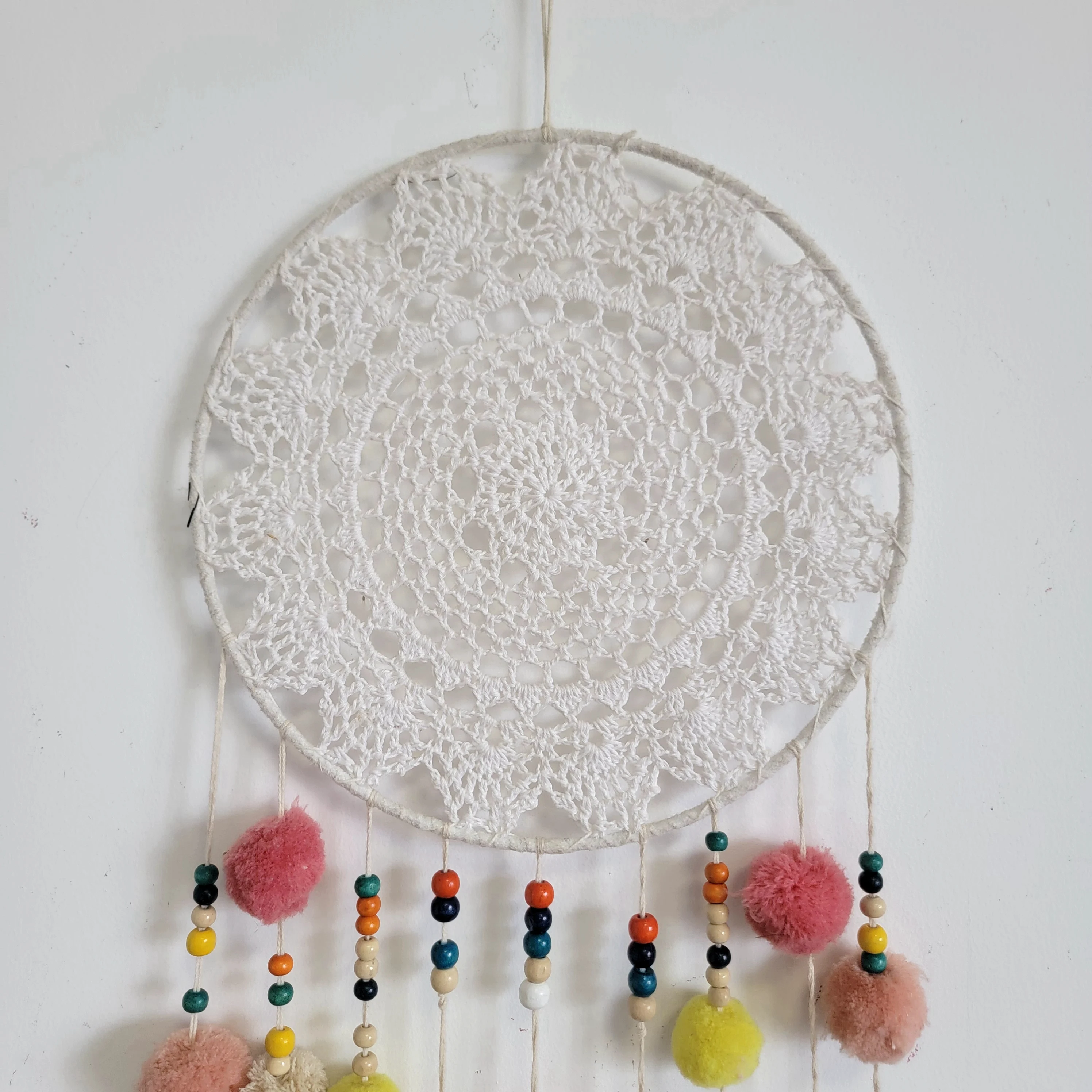 DREAMCATCHER-HOME DECORATION-with  pompom-WALL DECORATIONS