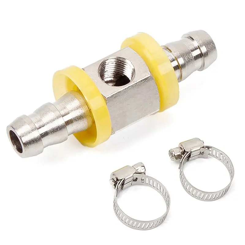 

B08B-For Fuel Line Pressure Gauge Sensor 3/8" T-Fitting Adapter- Barbed Push Lock Design T-Junction For Fuel System Parts