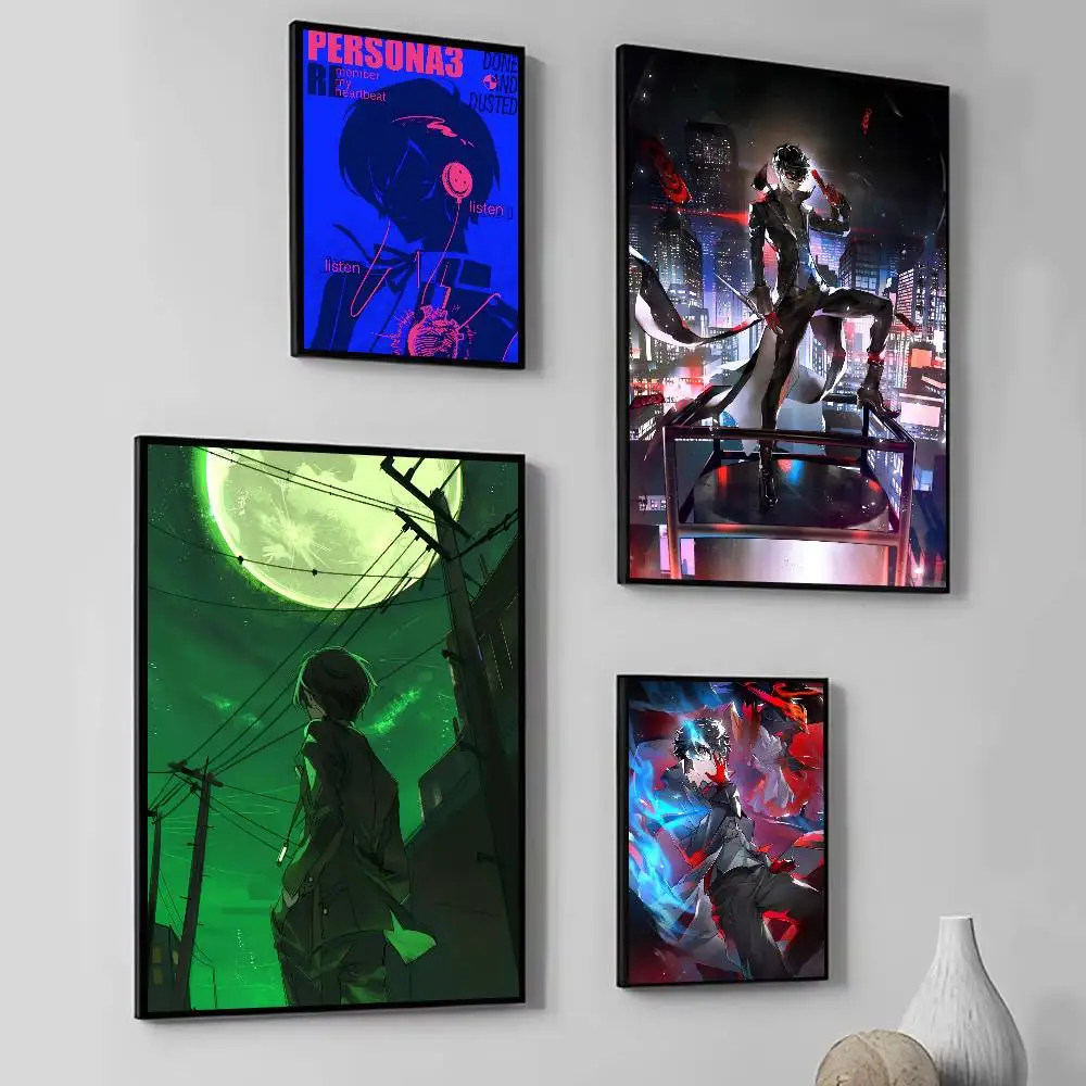 Game Figure Joker Panther Mona P-Persona Posters Fancy Wall Sticker for Living Room Bar Decoration Wall Decor