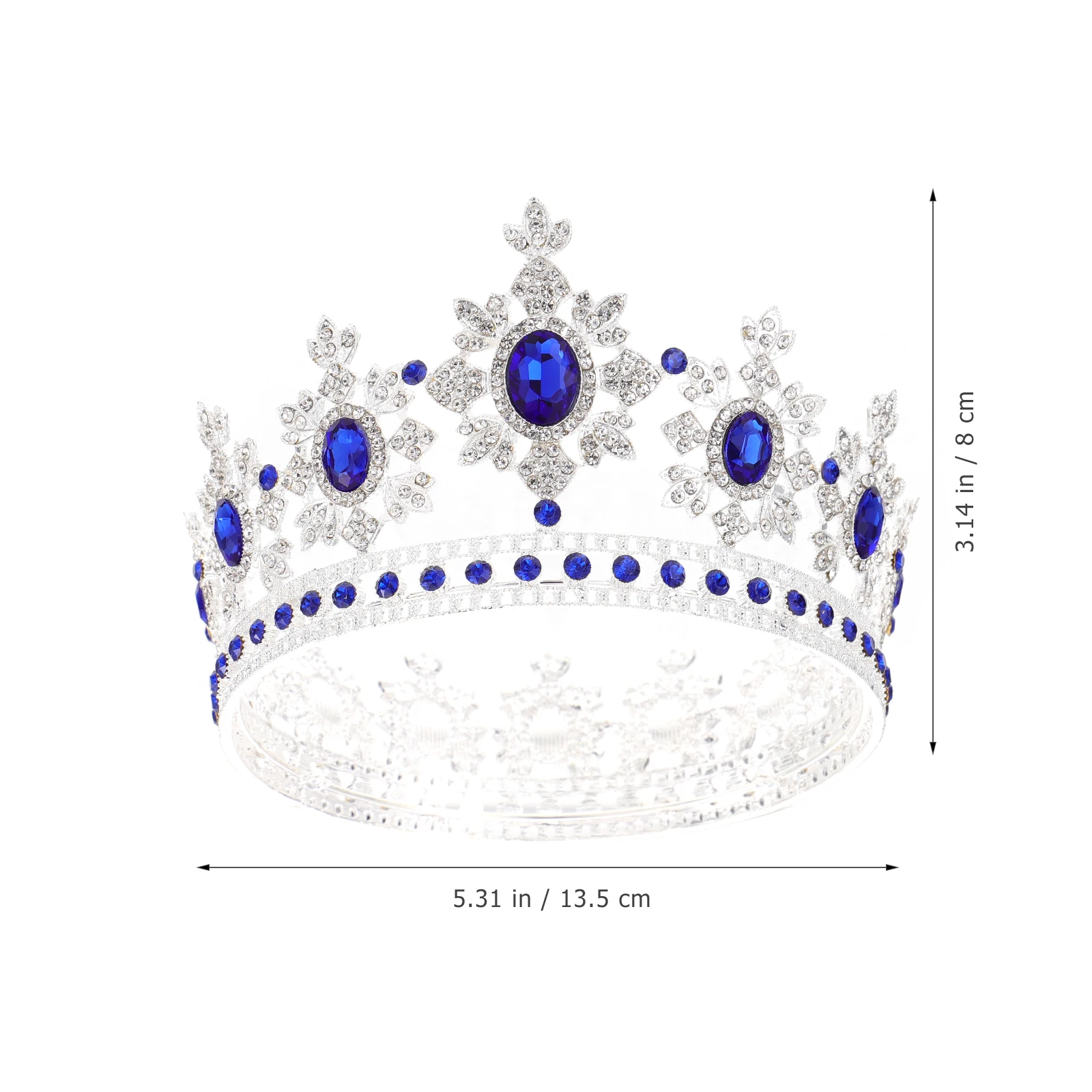 

Rhinestone Tiara Crown Bridal Wedding Hair Accessory Alloy Elegant Headband for Women Party Formal Wear Shiny Decor Bride
