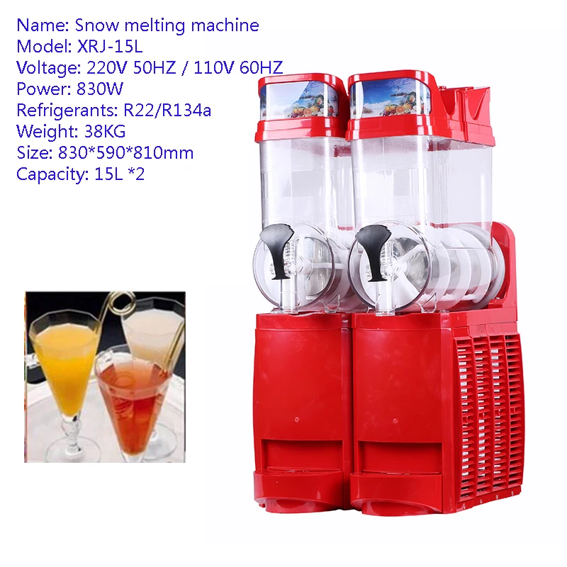 Automatic Double Cylinder Slush Machine Snow Melting Machine Mini Snow Melting Machine Cold Drink Machine Juice Drinking Machine