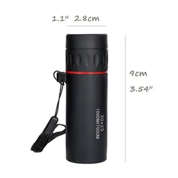 High Definition Monocular Telescope 30X25 Waterproof Mini Portable  Zoom 10X Scope for Travel Hunting Outdoor Hiking